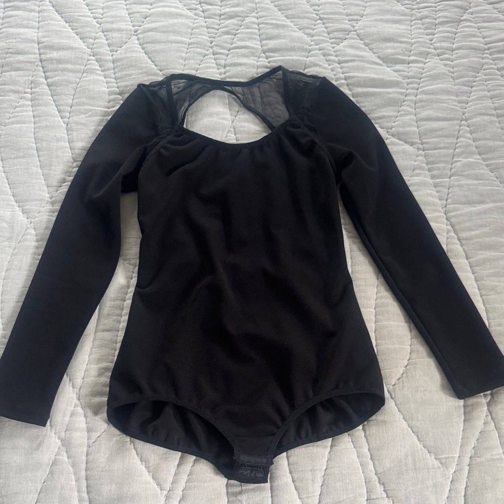 Elegant Black Long Sleeve Bodysuit